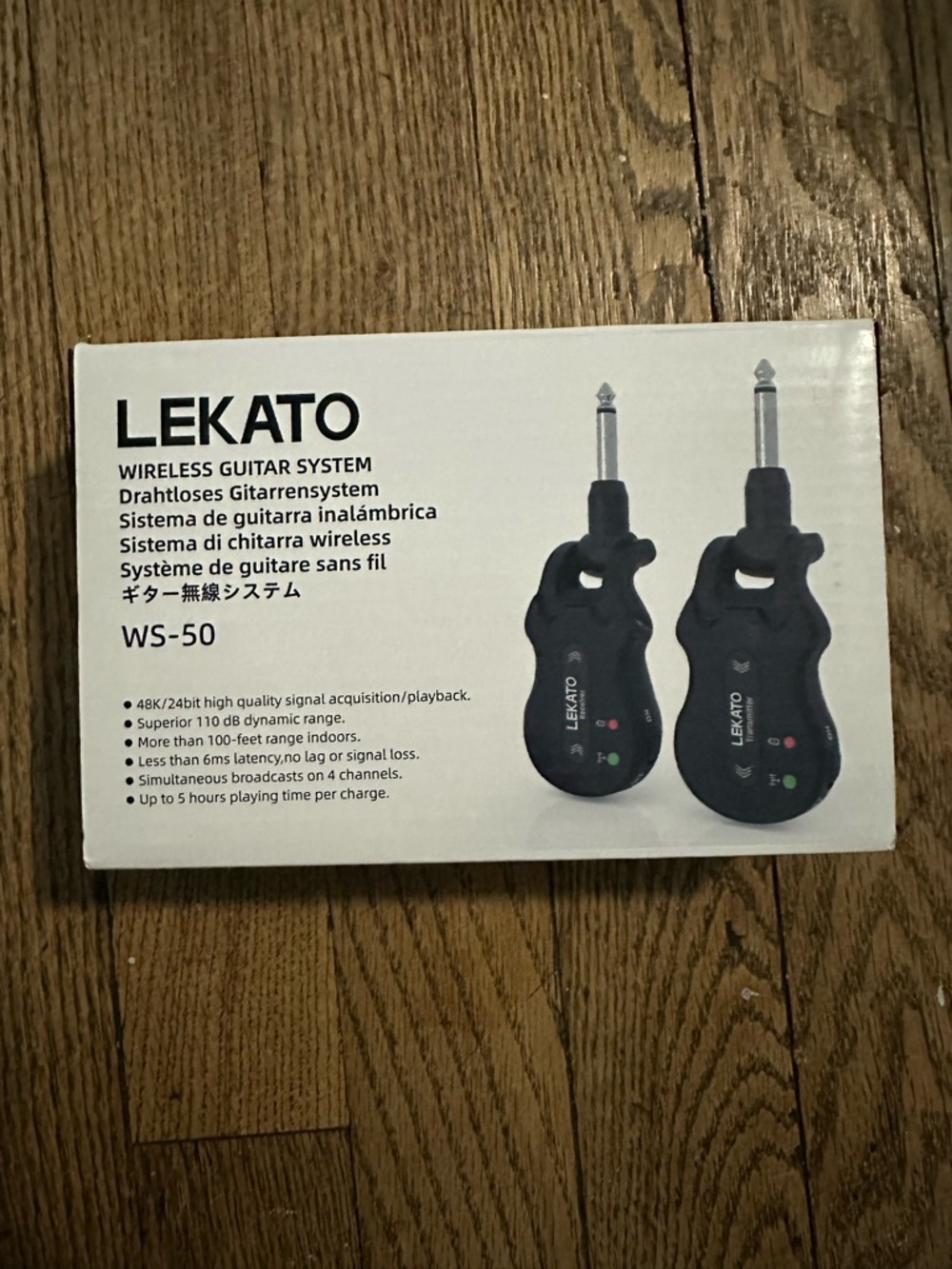 Wireless Guitar System 5.8 Wireless Guitar Transmitter‎ Receiver Rechargeable